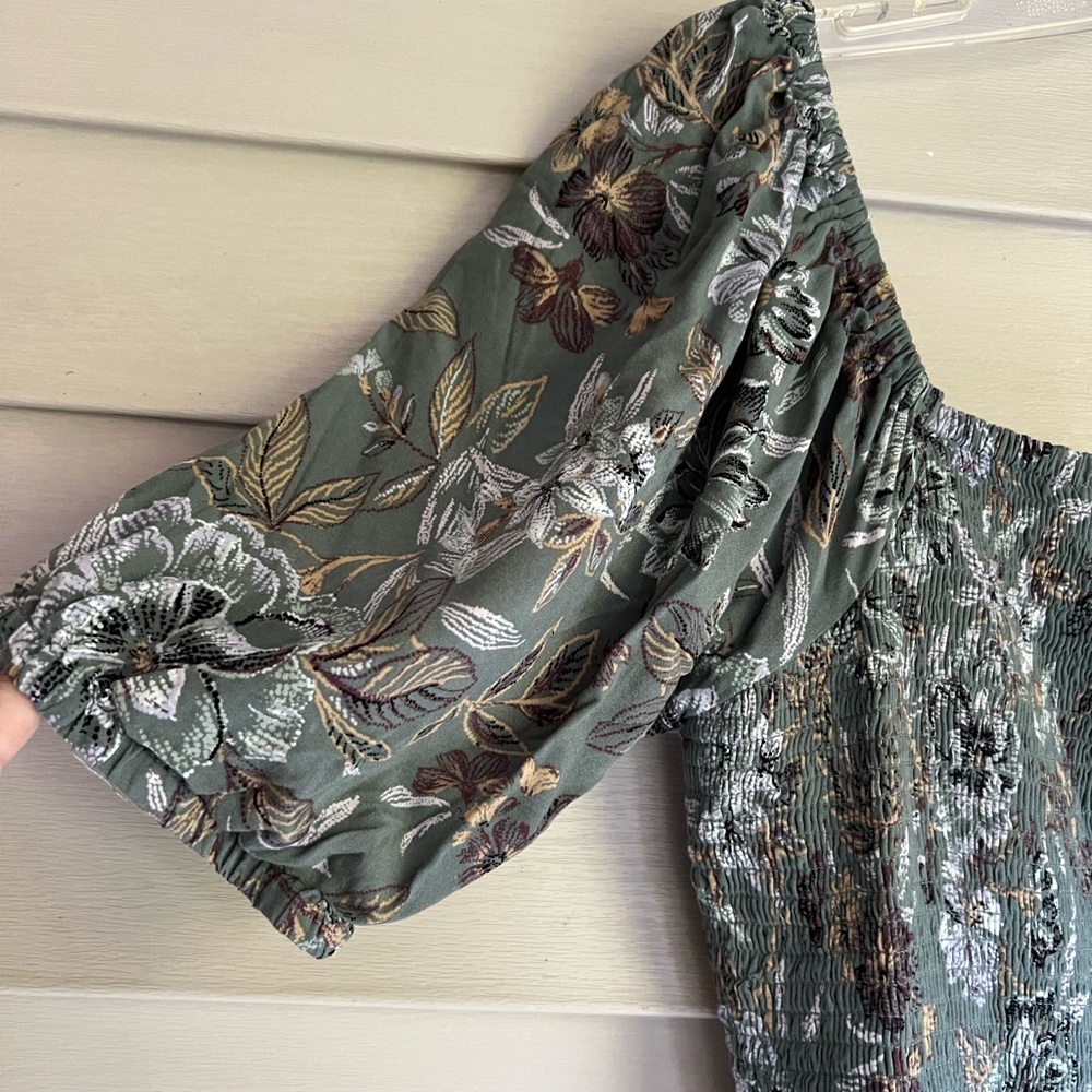 Maurice’s Smocked Floral Green Dress Size XXL - Picture 6 of 14